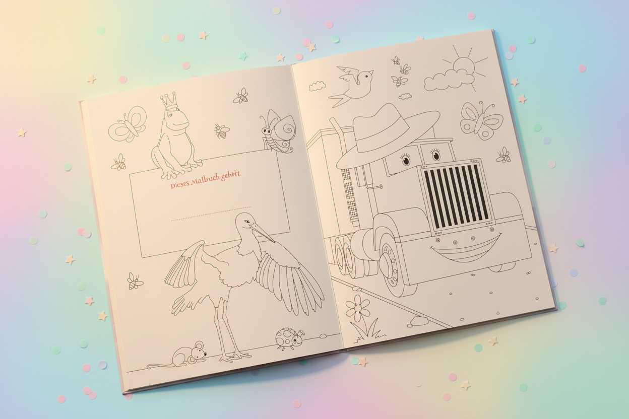 🎨 Mal spaß für kleine Heldinnen und Helden – das Malbuch von Trucker-for-Kids e.V. 🚛