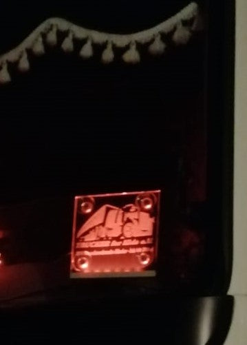 Vereins – LED-Schild für die Frontscheibe im LKW Größe 15 x 15