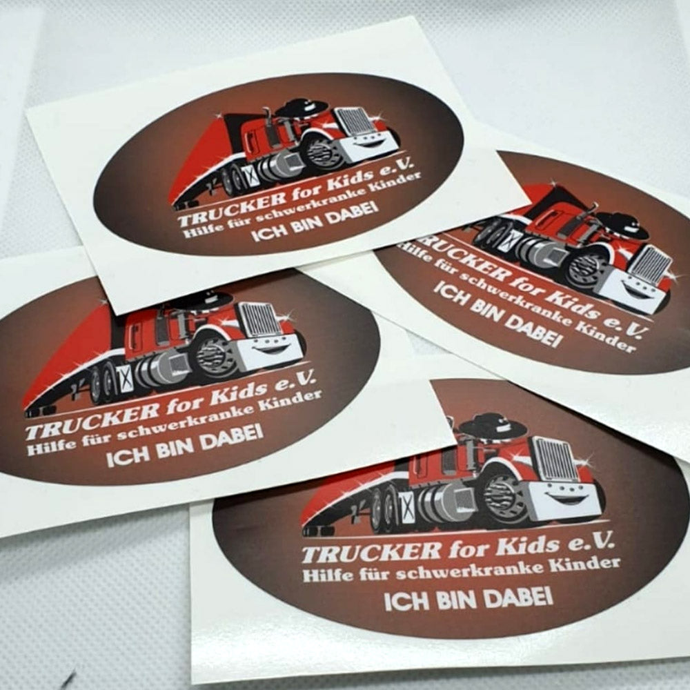Aufkleber – Trucker for Kids Groß 200mm