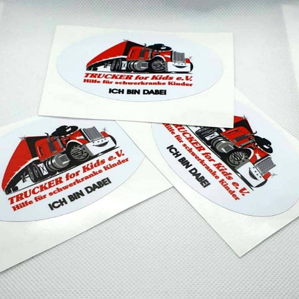 Aufkleber – Trucker for Kids Groß