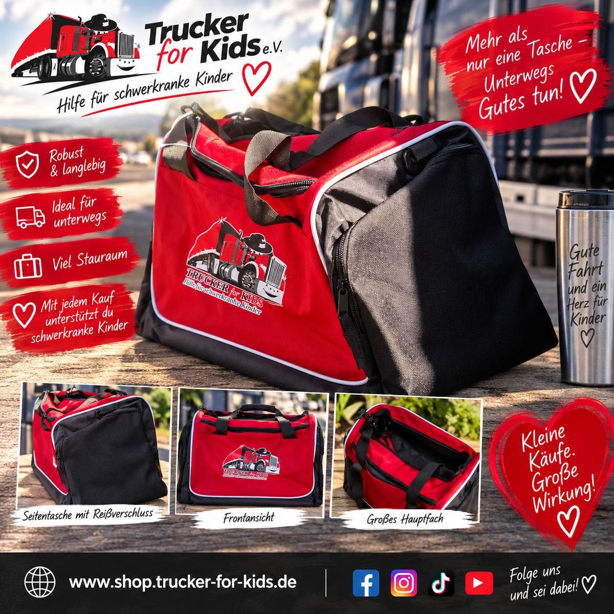 Trucker-for-Kids Weihnachtspaket mit 8 Teilen – Schenken mit Herz