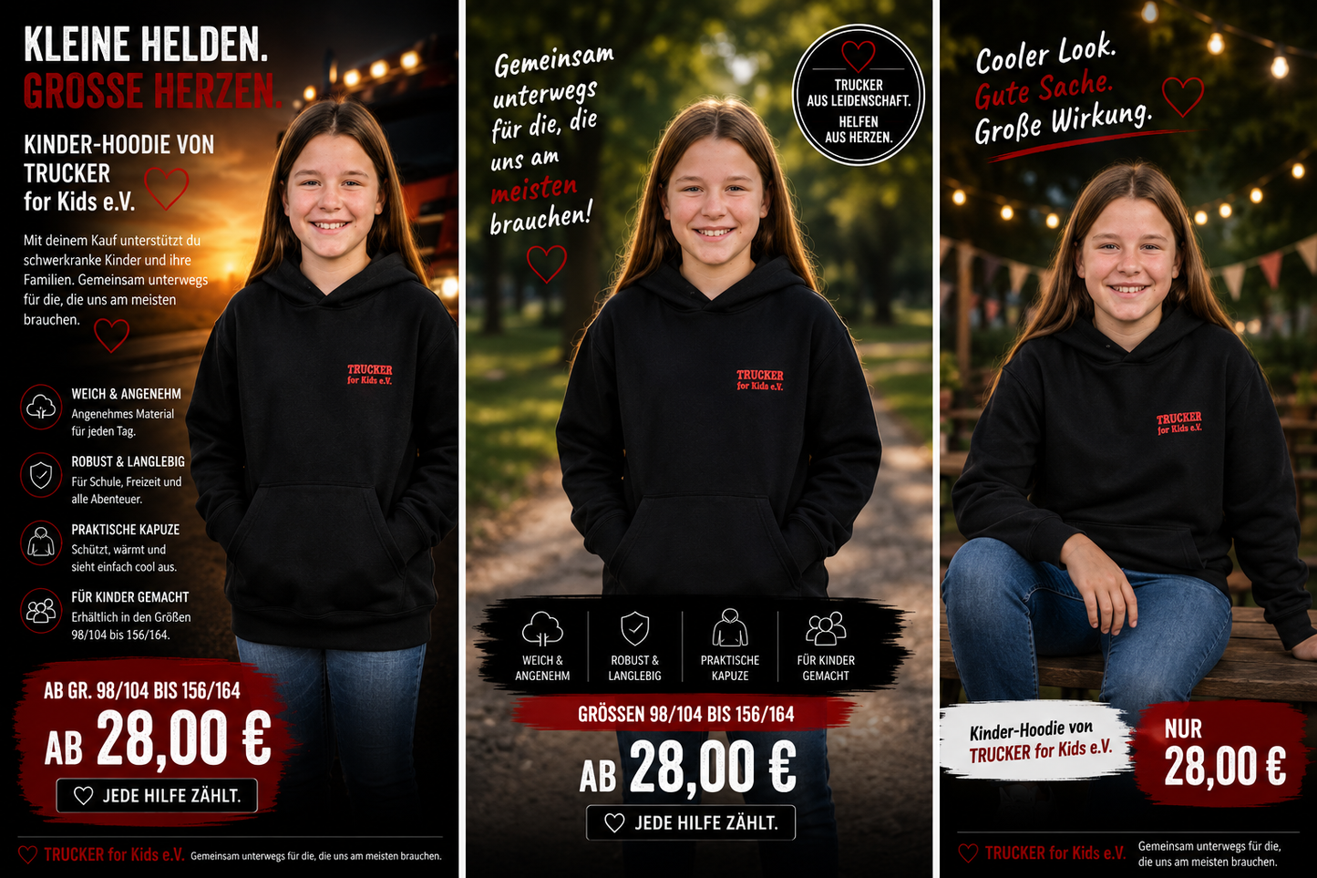 Kinder-Hoodie – Gemütlich warm & mit Herz getragen
