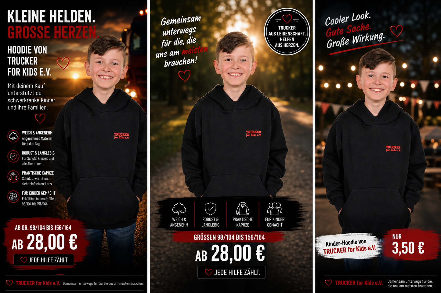 Kinder-Hoodie – Gemütlich warm & mit Herz getragen