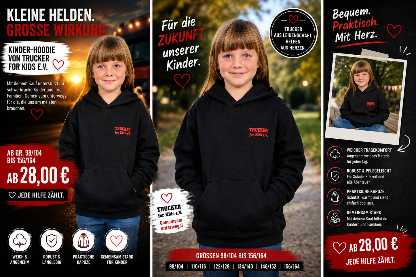 Kinder-Hoodie – Gemütlich warm & mit Herz getragen