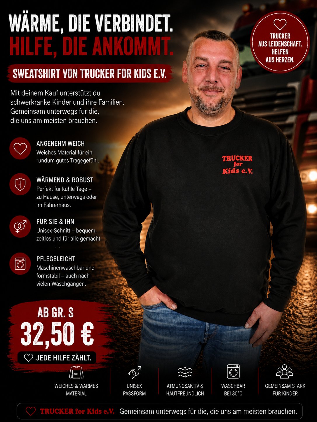 Unser Vereins-Sweatshirt – Warm ums Herz & stark im Zeichen der Solidarität