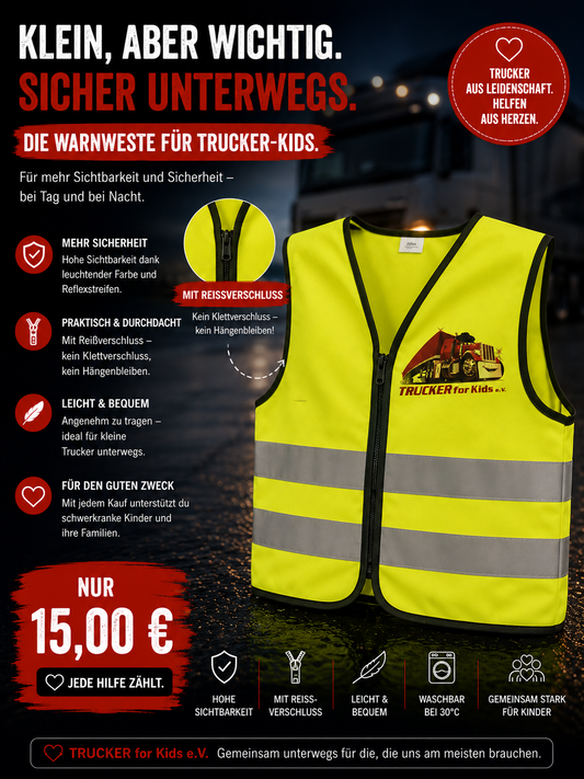 🦺 Warnweste mit Reißverschluss – Sicherheit geht vor! 🦺