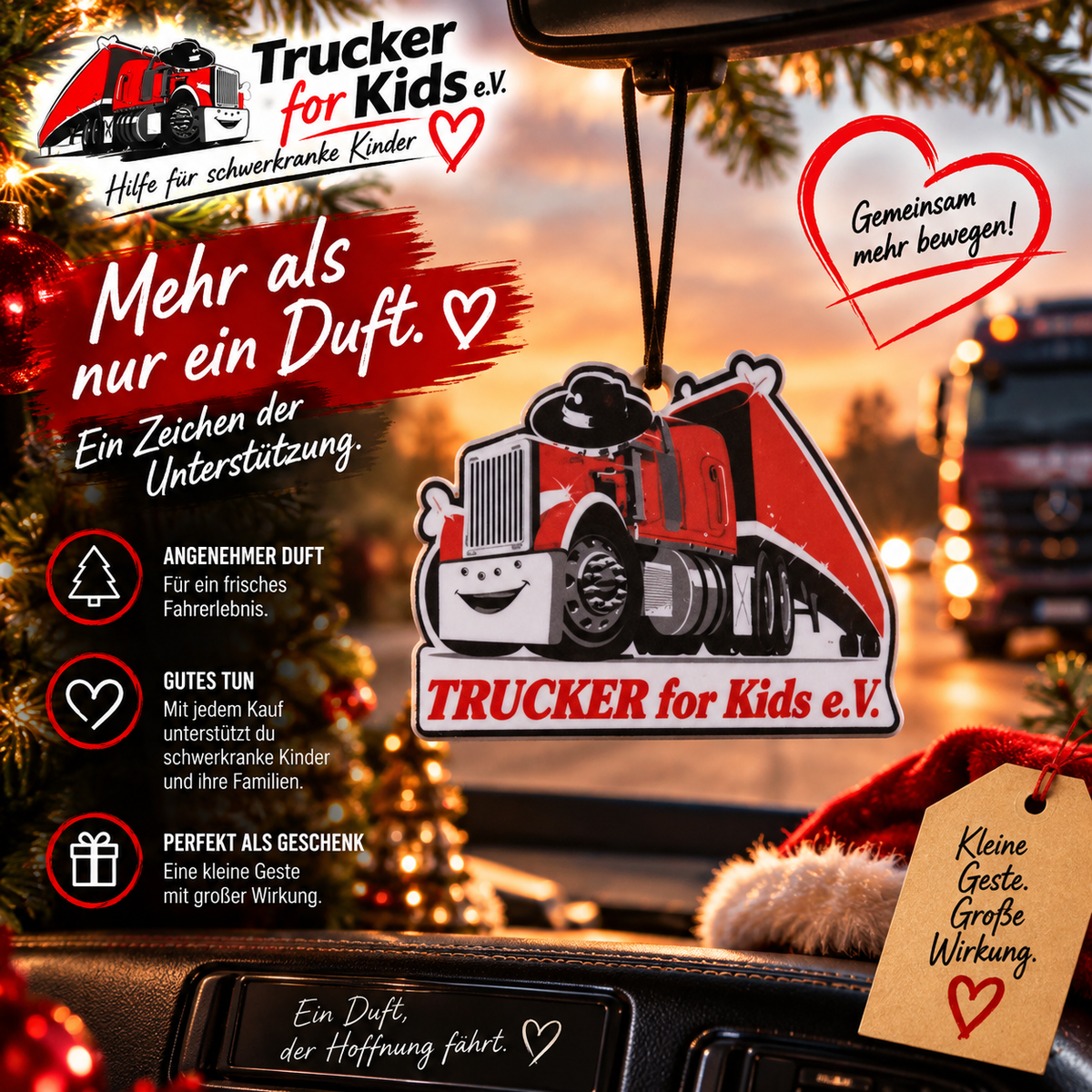 Trucker-for-Kids Weihnachtspaket mit 8 Teilen – Schenken mit Herz