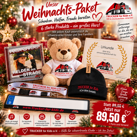 🎄 Trucker for Kids Weihnachtspaket – 6 Produkte, ein großes Herz ❤️