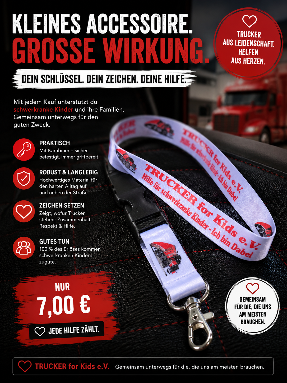 🔑 Praktisch &amp; stylisch – das Trucker-for-Kids Lanyard! 🔑