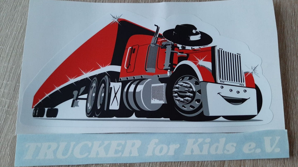 Klistermærke – Trucker for Kids (lastbil til højre)