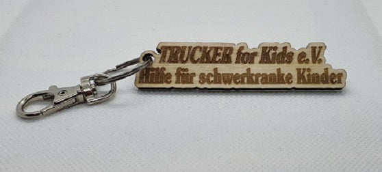 Key ring with lettering